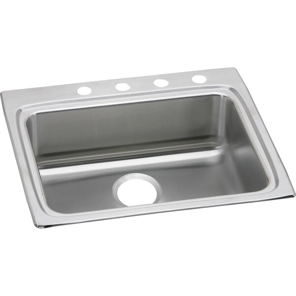 Lustertone Stainless Steel 25 X 22 X 4 Single Bowl Top Mount Ada Sink